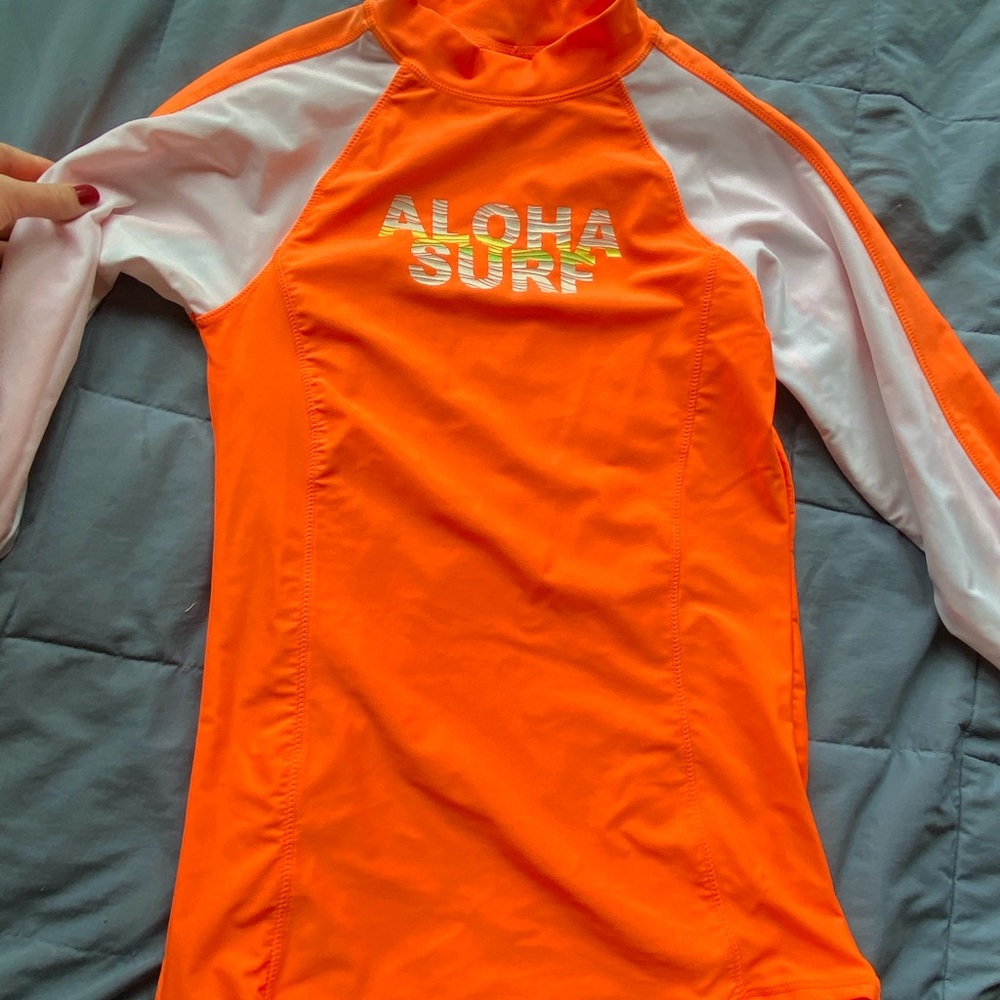NWT Orange Rash Guard